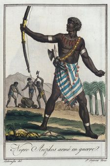 Costumes de Différents Pays, Negre Anzikos Armé en Guerre c1797. Creators: Jacques Grasset de Saint-Sauveur, LF Labrousse