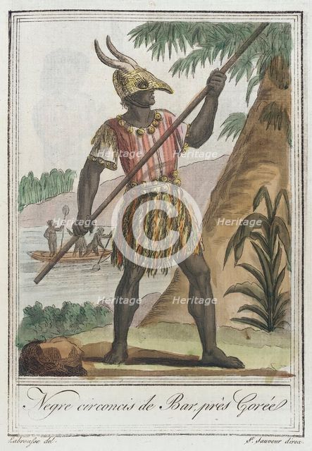 Costumes de Différents Pays, 'Negre Circoncis de Bar, Près Gorée', c1797. Creators: Jacques Grasset de Saint-Sauveur, LF Labrousse.