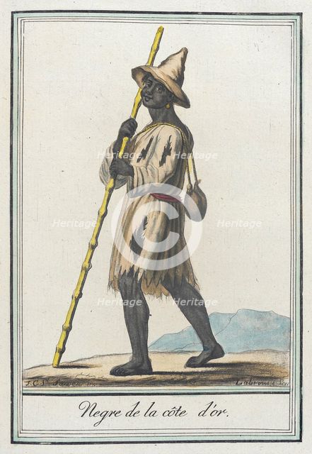 Costumes de Différents Pays, 'Negre de la Côte d'Or', c1797. Creator: Jacques Grasset de Saint-Sauveur.