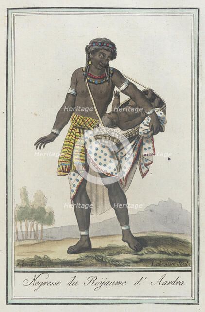 Costumes de Différents Pays, 'Negresse du Roÿaume d'Aardra', c1797. Creators: Jacques Grasset de Saint-Sauveur, LF Labrousse.
