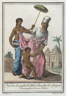 Costumes de Différents Pays, Negresse de Qualité de l'Isle St. Louis dans le Sénégal..., c1797. Creator: Jacques Grasset de Saint-Sauveur