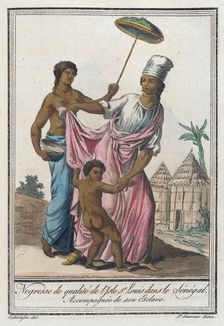 Costumes de Différents Pays, Negresse de Qualité de l'Isle St. Louis dans le Sénégal..., c1797. Creator: Jacques Grasset de Saint-Sauveur