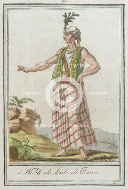 Costumes de Différents Pays, 'Noble de l'Isle de Java', c1797. Creators: Jacques Grasset de Saint-Sauveur, LF Labrousse.