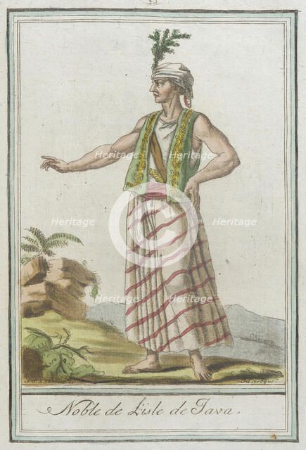 Costumes de Différents Pays, 'Noble de l'Isle de Java', c1797. Creators: Jacques Grasset de Saint-Sauveur, LF Labrousse.