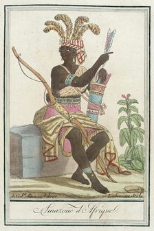Costumes de Différents Pays, Amazone d'Afrique c1797. Creators: Jacques Grasset de Saint-Sauveur, LF Labrousse