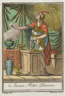 Costumes de Différents Pays, Ancien Prêtre Peruvien c1797. Creators: Jacques Grasset de Saint-Sauveur, LF Labrousse