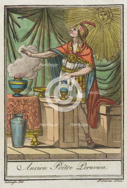 Costumes de Différents Pays, 'Ancien Prêtre Peruvien', c1797. Creators: Jacques Grasset de Saint-Sauveur, LF Labrousse.