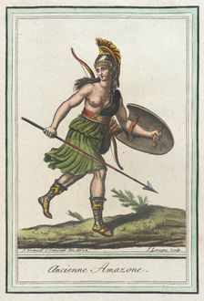 Costumes de Différents Pays, Ancienne Amazone c1797. Creator: Jacques Grasset de Saint-Sauveur