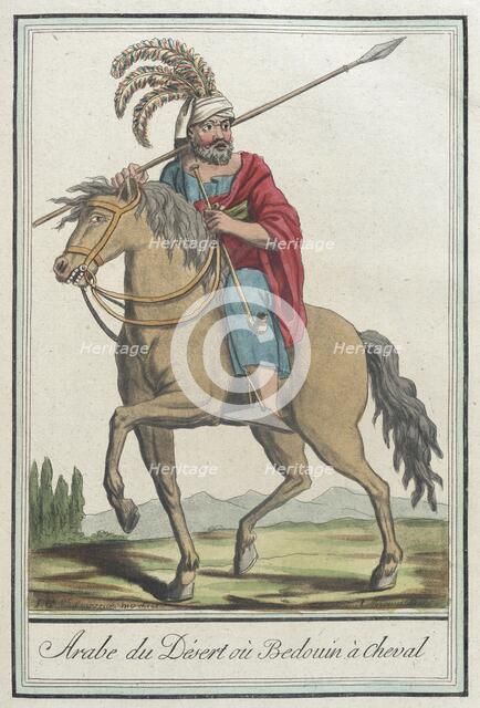 Costumes de Différents Pays, 'Arabe du Désert où Bedouin à Cheval', c1797. Creator: Jacques Grasset de Saint-Sauveur.