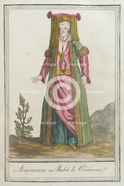 Costumes de Différents Pays, 'Armenienne en Habit de Cérémonie', c1797. Creator: Jacques Grasset de Saint-Sauveur.
