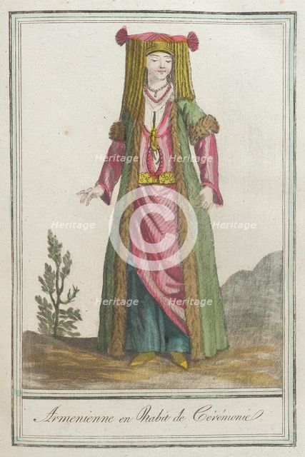 Costumes de Différents Pays, 'Armenienne en Habit de Cérémonie', c1797. Creator: Jacques Grasset de Saint-Sauveur.