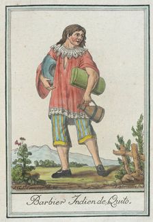 Costumes de Différents Pays, Barbier Indien de Quito c1797. Creators: Jacques Grasset de Saint-Sauveur, LF Labrousse