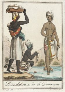 Costumes de Différents Pays, Blanchisseuses de St. Domingue c1797. Creator: Jacques Grasset de Saint-Sauveur