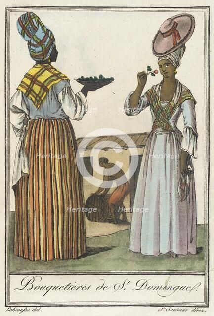 Costumes de Différents Pays, 'Bouquetieres de St. Domingue', c1797. Creator: Jacques Grasset de Saint-Sauveur.