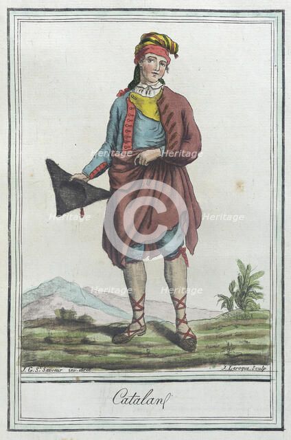 Costumes de Différents Pays, 'Catalan', c1797. Creators: Jacques Grasset de Saint-Sauveur, LF Labrousse.