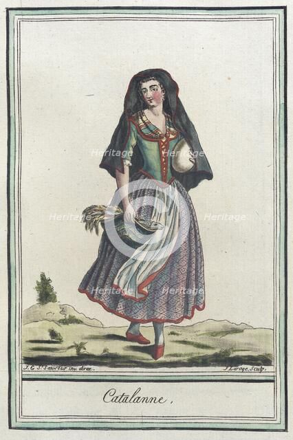 Costumes de Différents Pays, 'Catalanne', c1797. Creator: Jacques Grasset de Saint-Sauveur.