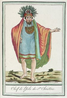 Costumes de Différents Pays, Chef de l'Isle de Ste. Christine c1797. Creators: Jacques Grasset de Saint-Sauveur, LF Labrousse
