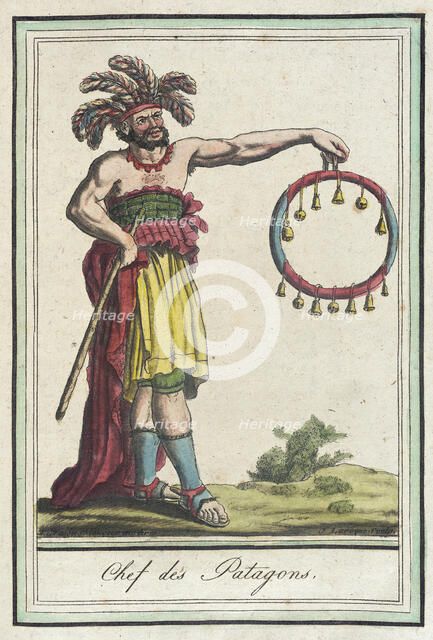 Costumes de Différents Pays, 'Chef des Patagons', c1797. Creators: Jacques Grasset de Saint-Sauveur, LF Labrousse.