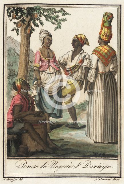 Costumes de Différents Pays, 'Danse de Negres à St. Domingue', c1797. Creator: Jacques Grasset de Saint-Sauveur.