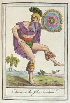 Costumes de Différents Pays, Danseur des Ysles Sandwich c1797. Creators: Jacques Grasset de Saint-Sauveur, LF Labrousse