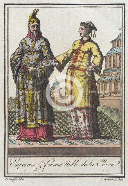 Costumes de Différents Pays, 'Empereur & Femme Noble de la Chine', c1797. Creator: Jacques Grasset de Saint-Sauveur.