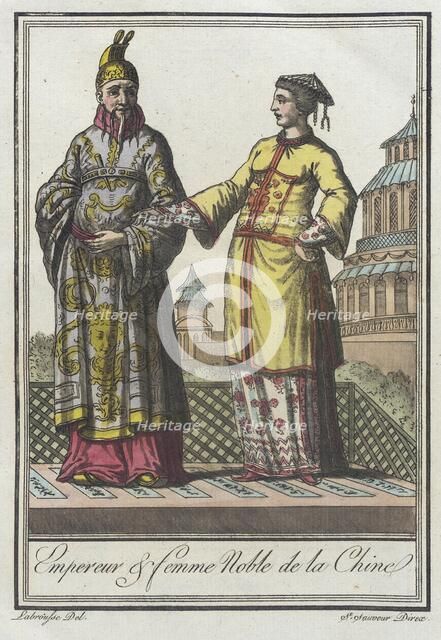 Costumes de Différents Pays, 'Empereur & Femme Noble de la Chine', c1797. Creator: Jacques Grasset de Saint-Sauveur.