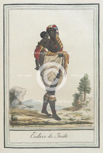 Costumes de Différents Pays, 'Esclave de Juida', c1797. Creators: Jacques Grasset de Saint-Sauveur, LF Labrousse.