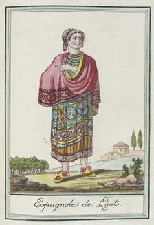 Costumes de Différents Pays, Espagnole de Quito c1797. Creator: Jacques Grasset de Saint-Sauveur