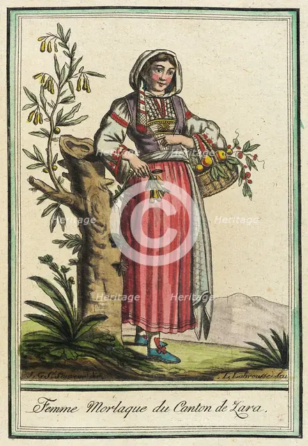Costumes de Différents Pays, 'Femme Morlaque du Canton de Zara', c1797. Creator: Jacques Grasset de Saint-Sauveur.