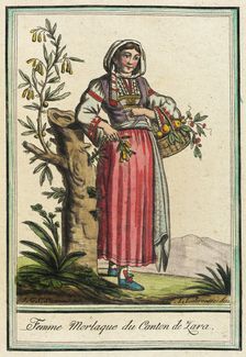 Costumes de Différents Pays, Femme Morlaque du Canton de Zara c1797. Creator: Jacques Grasset de Saint-Sauveur