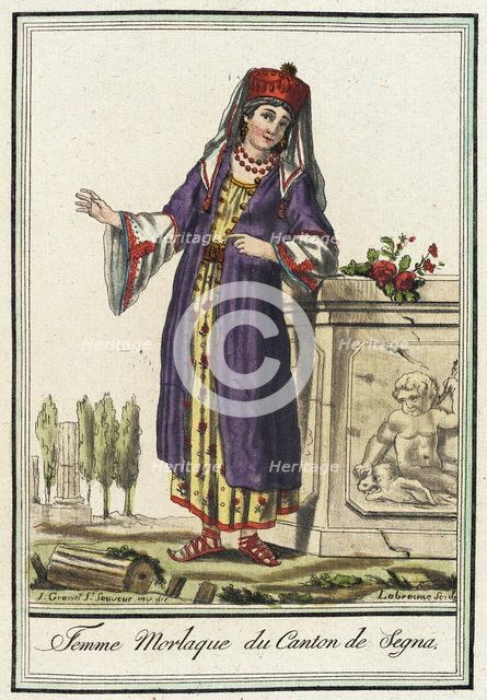 Costumes de Différents Pays, 'Femme Morlaque du Canton de Segna', c1797. Creator: Jacques Grasset de Saint-Sauveur.