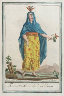 Costumes de Différents Pays, Femme Noble de l'Isle de Java c1797. Creators: Jacques Grasset de Saint-Sauveur, LF Labrousse