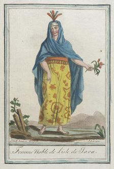 Costumes de Différents Pays, Femme Noble de l'Isle de Java c1797. Creators: Jacques Grasset de Saint-Sauveur, LF Labrousse