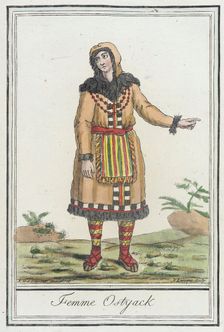 Costumes de Différents Pays, Femme Ostyack c1797. Creators: Jacques Grasset de Saint-Sauveur, LF Labrousse