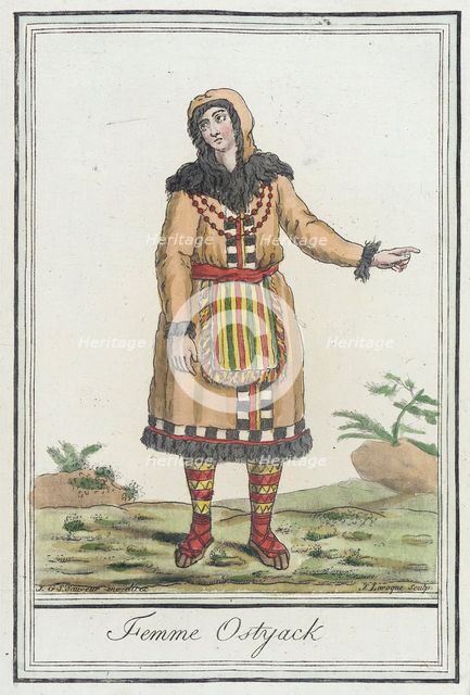Costumes de Différents Pays, 'Femme Ostyack', c1797. Creators: Jacques Grasset de Saint-Sauveur, LF Labrousse.