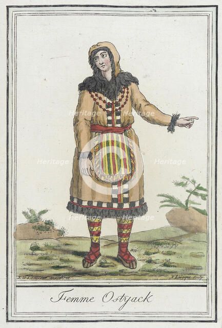 Costumes de Différents Pays, 'Femme Ostyack', c1797. Creators: Jacques Grasset de Saint-Sauveur, LF Labrousse.