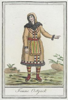 Costumes de Différents Pays, Femme Ostyack c1797. Creators: Jacques Grasset de Saint-Sauveur, LF Labrousse
