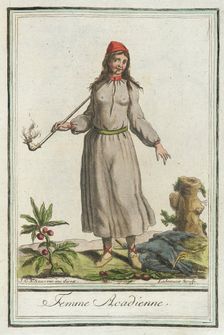 Costumes de Différents Pays, Femme Acadienne c1797. Creators: Jacques Grasset de Saint-Sauveur, LF Labrousse