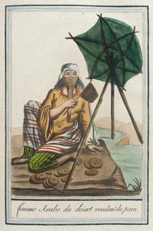 Costumes de Différents Pays, Femme Arabe du Desert Vendant du Pain c1797. Creators: Jacques Grasset de Saint-Sauveur, LF Labrousse