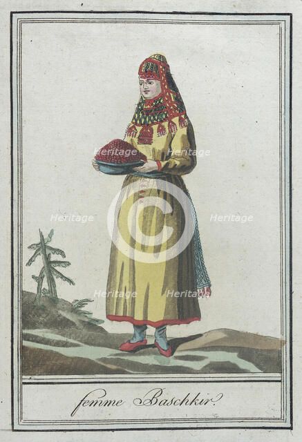 Costumes de Différents Pays, 'Femme Baschkir', c1797. Creators: Jacques Grasset de Saint-Sauveur, LF Labrousse.