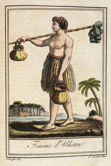 Costumes de Différents Pays, Femme d'Ulieteal c1797. Creators: Jacques Grasset de Saint-Sauveur, LF Labrousse