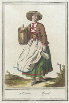 Costumes de Différents Pays, Femme du Tyrol c1797. Creator: Jacques Grasset de Saint-Sauveur