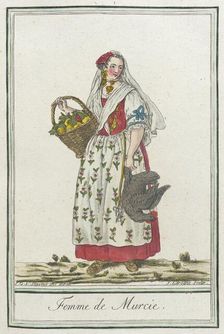 Costumes de Différents Pays, Femme de Murcie c1797. Creator: Jacques Grasset de Saint-Sauveur
