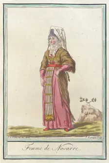 Costumes de Différents Pays, Femme de Navarre c1797. Creators: Jacques Grasset de Saint-Sauveur, LF Labrousse