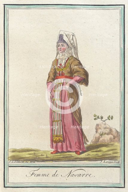 Costumes de Différents Pays, 'Femme de Navarre', c1797. Creators: Jacques Grasset de Saint-Sauveur, LF Labrousse.