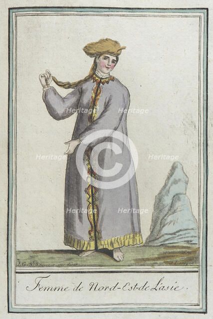 Costumes de Différents Pays, 'Femme de Nord-Est-de l'Asie', c1797. Creators: Jacques Grasset de Saint-Sauveur, LF Labrousse.