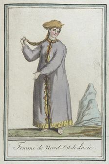 Costumes de Différents Pays, Femme de Nord-Est-de l'Asie c1797. Creators: Jacques Grasset de Saint-Sauveur, LF Labrousse