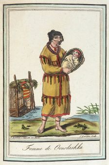 Costumes de Différents Pays, Femme de Oonolashka c1797. Creators: Jacques Grasset de Saint-Sauveur, LF Labrousse