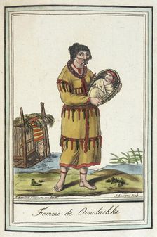 Costumes de Différents Pays, Femme de Oonolashka c1797. Creators: Jacques Grasset de Saint-Sauveur, LF Labrousse
