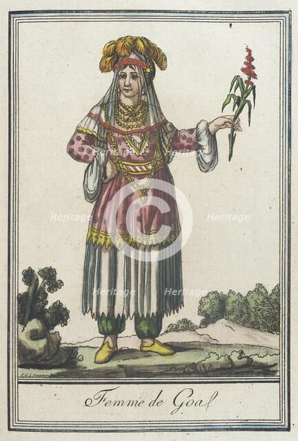Costumes de Différents Pays, 'Femme de Goa', c1797. Creator: Jacques Grasset de Saint-Sauveur.